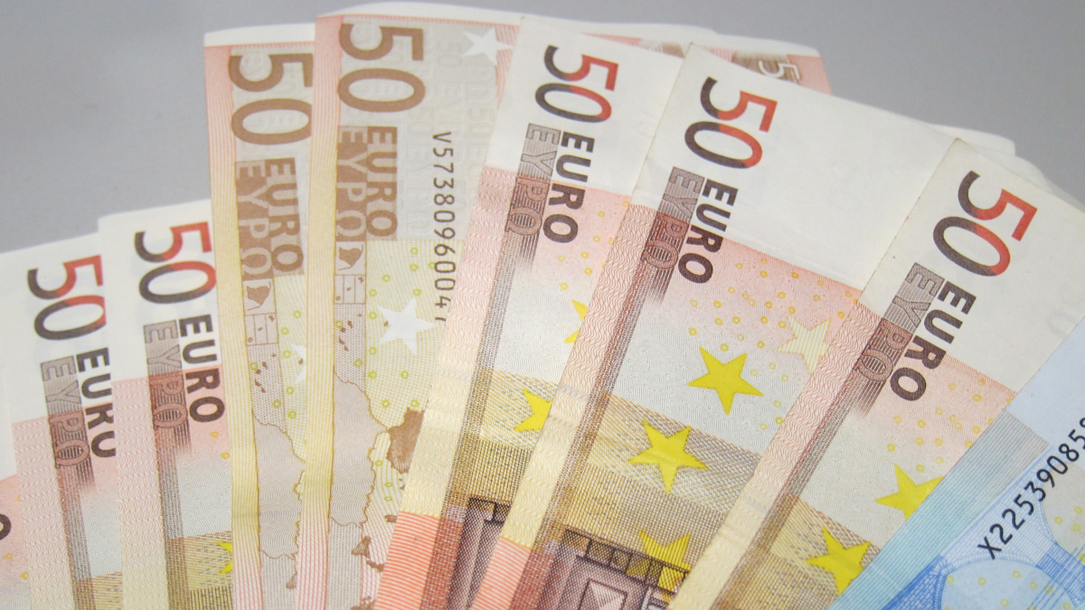 Imagen de archivo de billetes de 50 euros.  