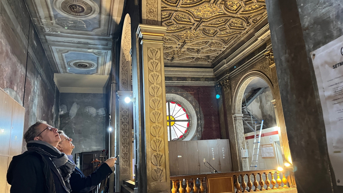 Visita del presidente de la Diputación a la iglesia de la Sang de Lleida