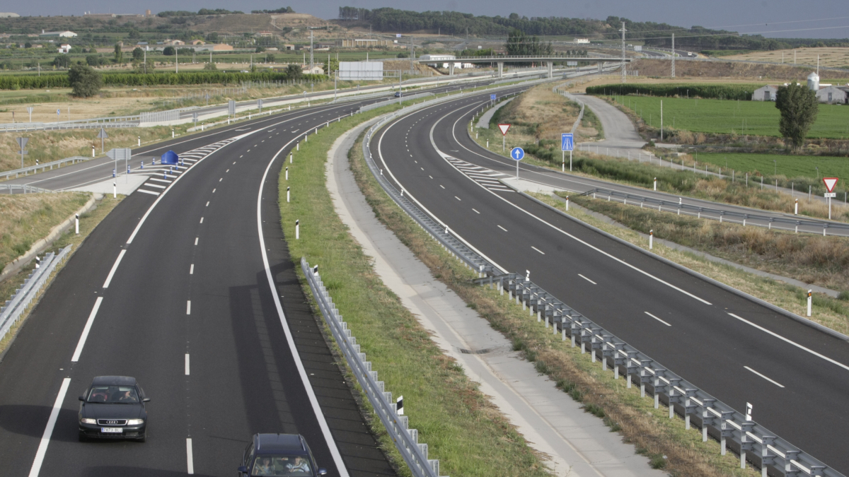 L'autovia A-22 a Almacelles en una imatge d'arxiu.
