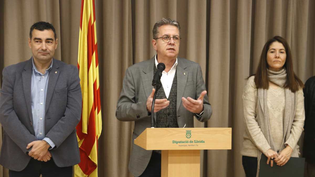 Talarn, durant el tradicional esmorzar de Nadal amb els mitjans de comunicació.