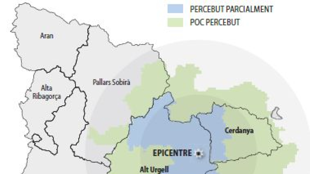 L'epicentre del terratrèmol.