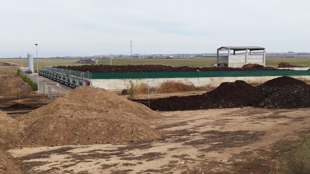 La planta de compostatge d’Alcarràs Bioproductors. - R. R.