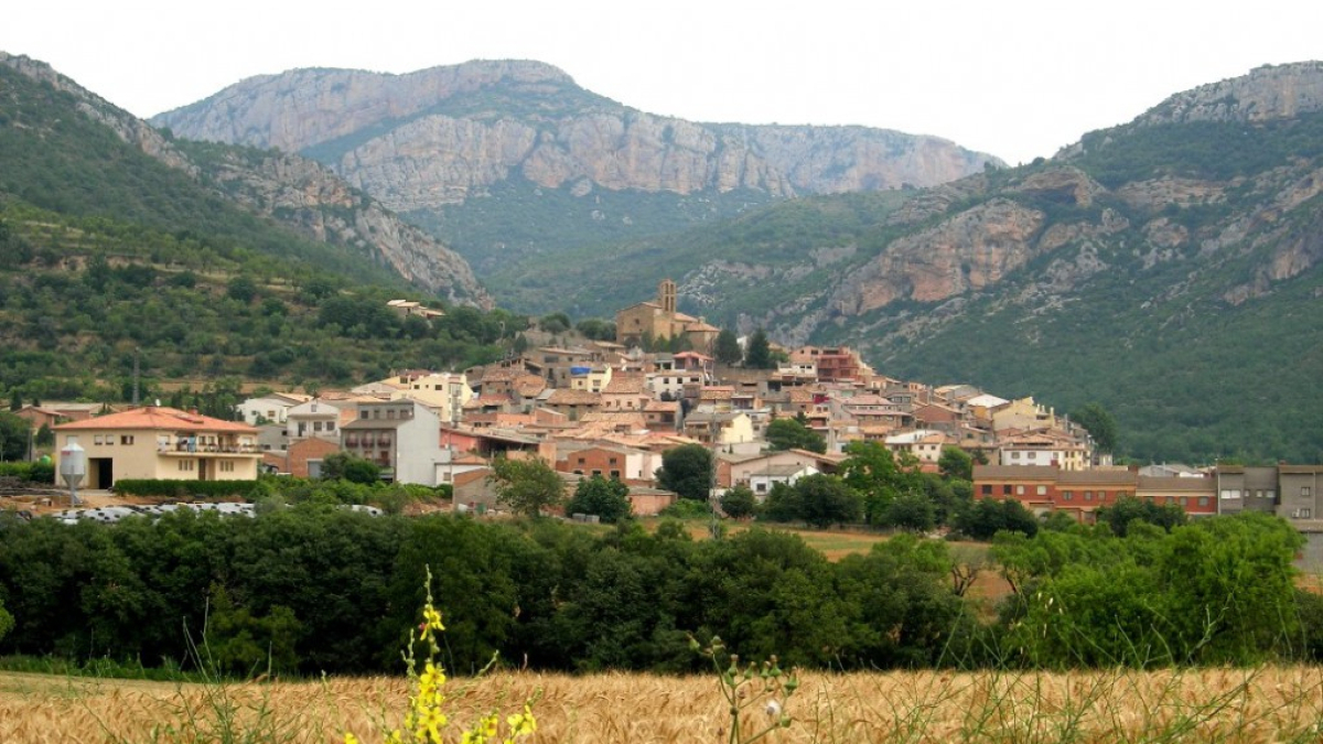 Vilanova de Meià (Noguera) està en la ladera sur del Montsec. - DIPUTACIÓ DE LLEIDA