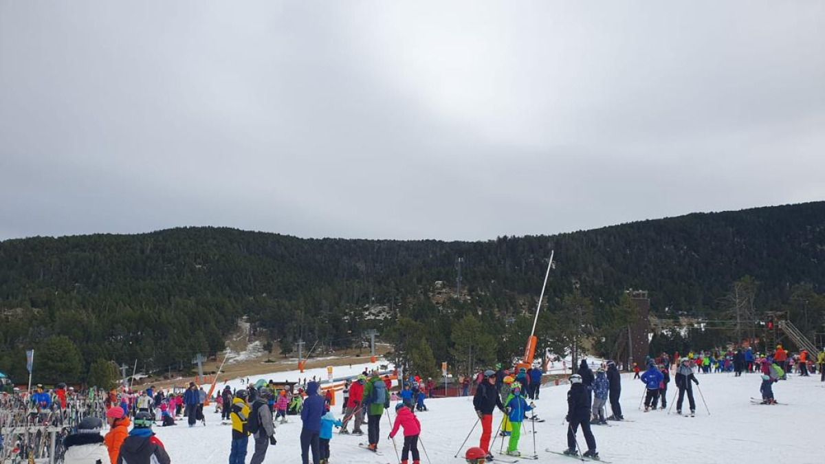 Esquiadores en Port Ainé la semana pasada. - H.C.