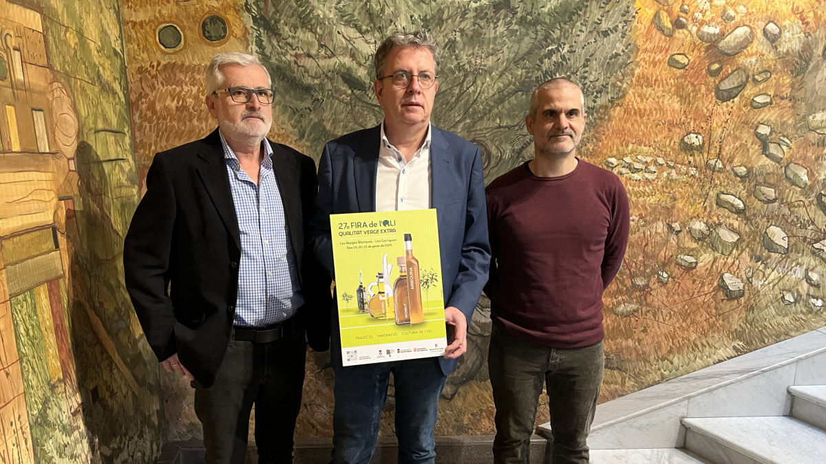 La presentació de la 27a edició de la Fira de l'Oli de les Borges Blanques a la Diputació de Lleida.