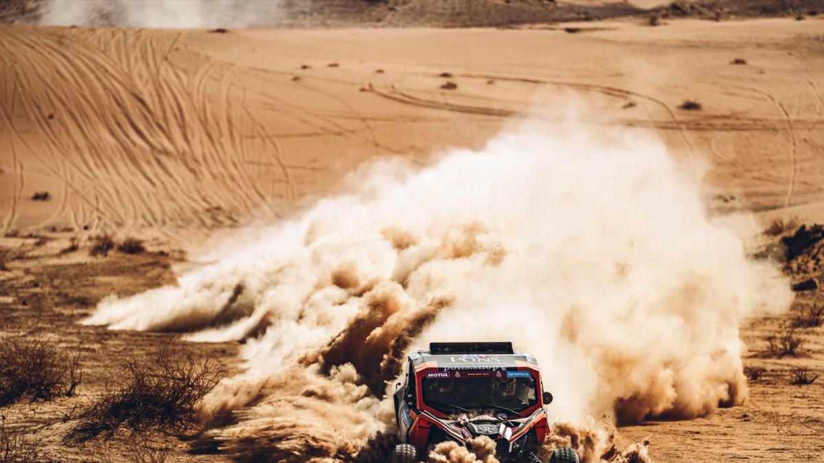 El vehicle d’Eduard Pons i Jaume Betriu, durant el shakedown de dimecres passat. - TWINTRAIL RACING TEAM