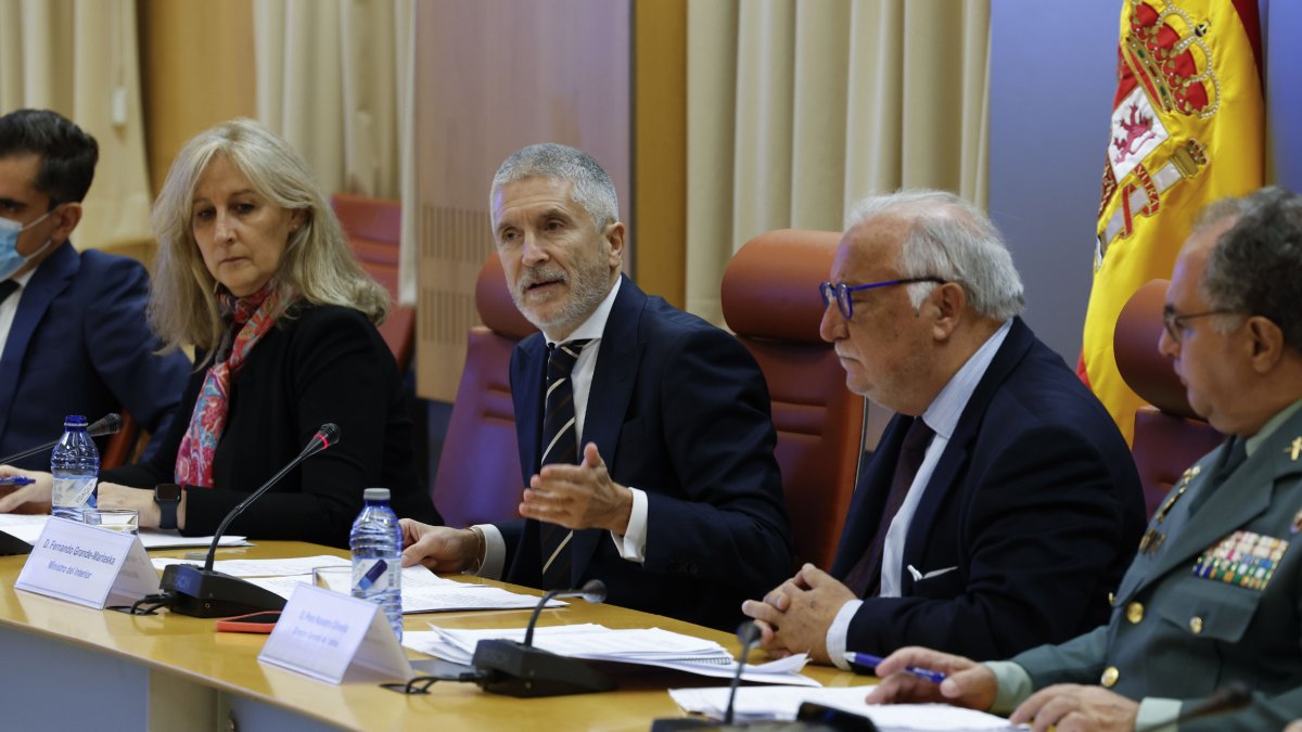 El ministre de l’Interior, Fernando Grande-Marlaska, va carregar ahir contra el PP per la seua proposta. - EFE