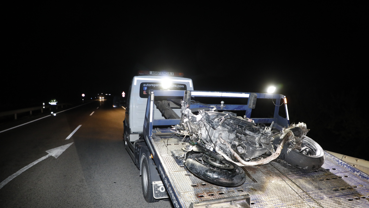 Un motorista falleció el pasado 2 de diciembre en la N-240 en Vinaixa. - AMADO FORROLLA