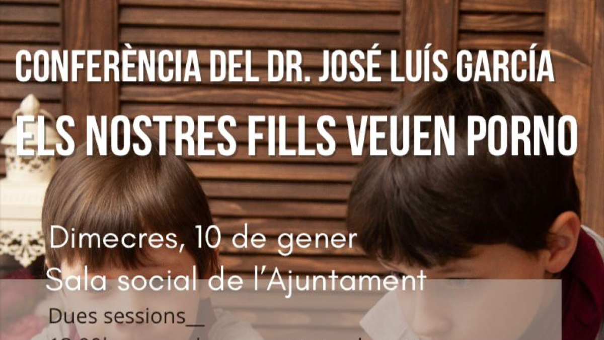 El cartell de la conferència.