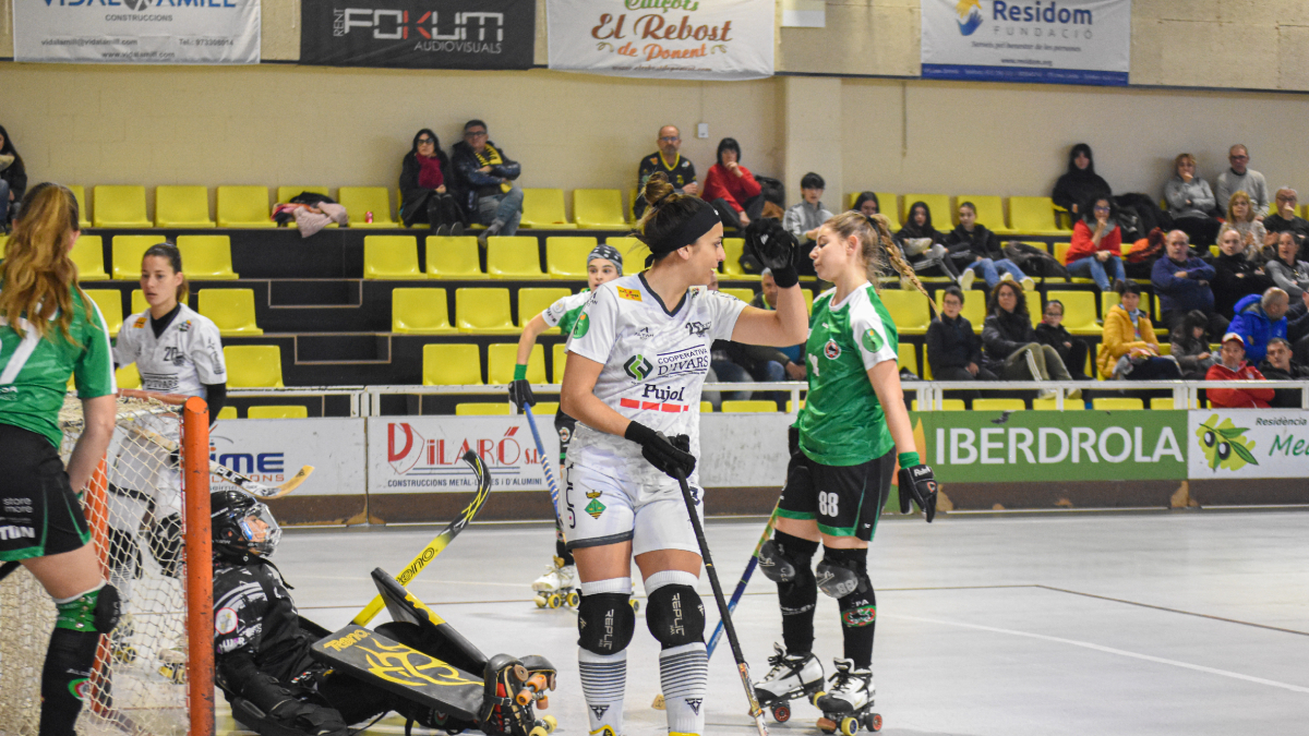 Dai Silva celebra un gol en el partit davant de l’Alcobendas. - CLARA LIÁÑEZ
