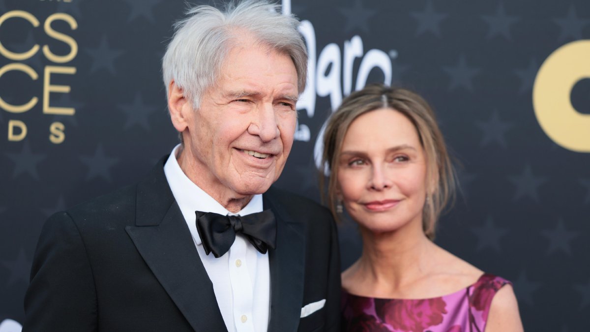 Harrison Ford (premio honorífico) y su esposa, Calista Flockhart. - EFE