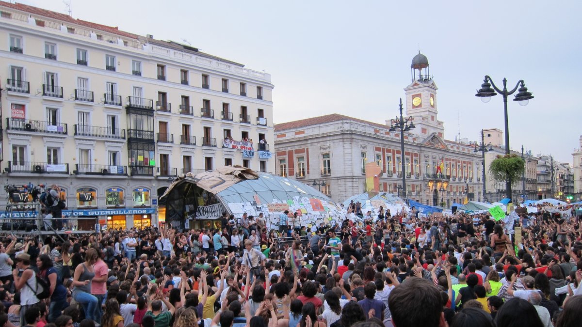Podemos emergió del espíritu de las acampadas del 15-M. - EUROPA PRESS