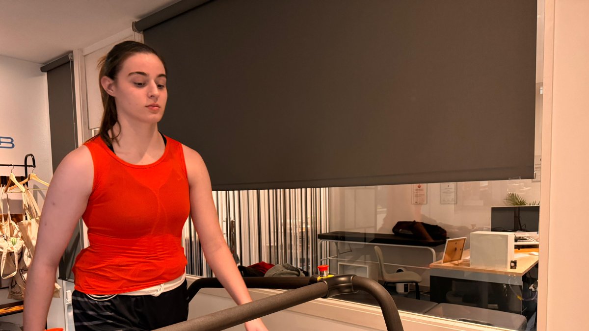 Claudia Contell, durant la revisió mèdica que va passar dijous. - SEDIS BÀSQUET