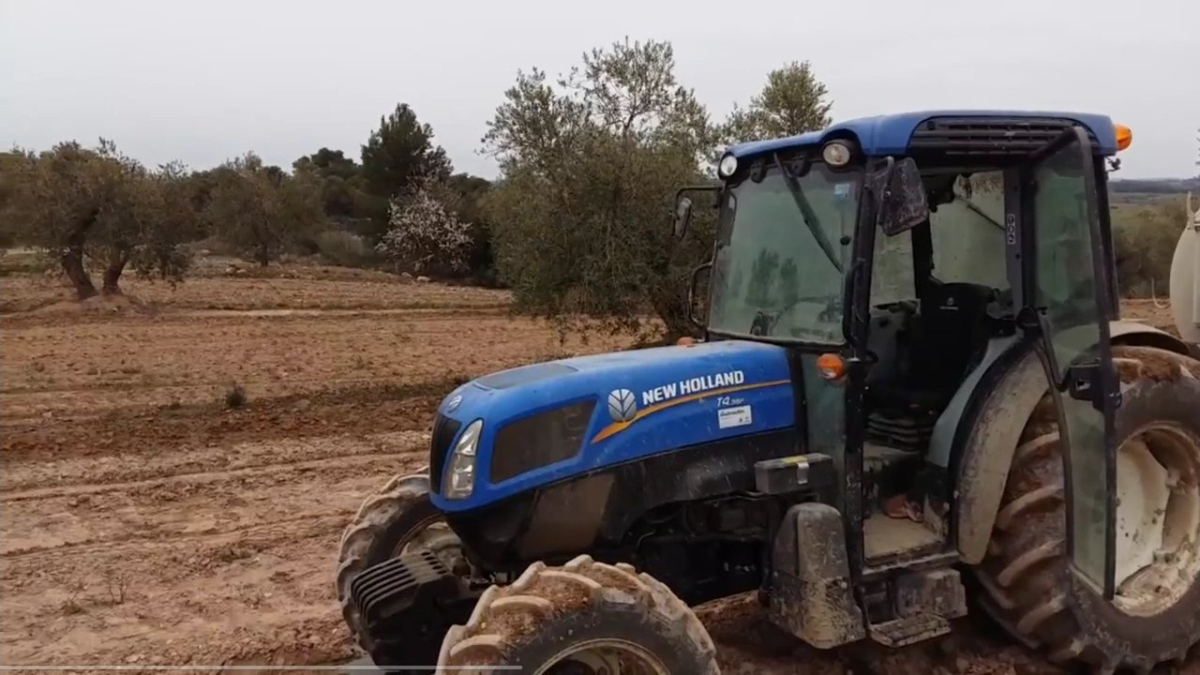 El tractor robado.