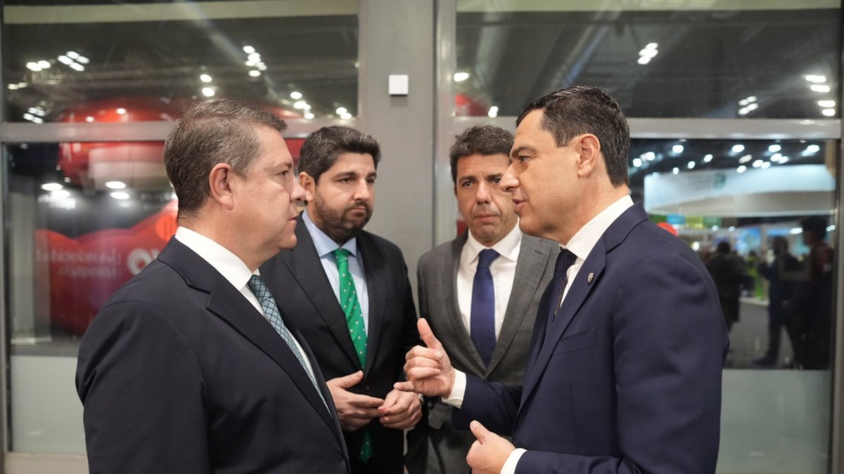 García Page, López Miras, Mazón y Moreno ayer en Fitur. - EUROPA PRESS