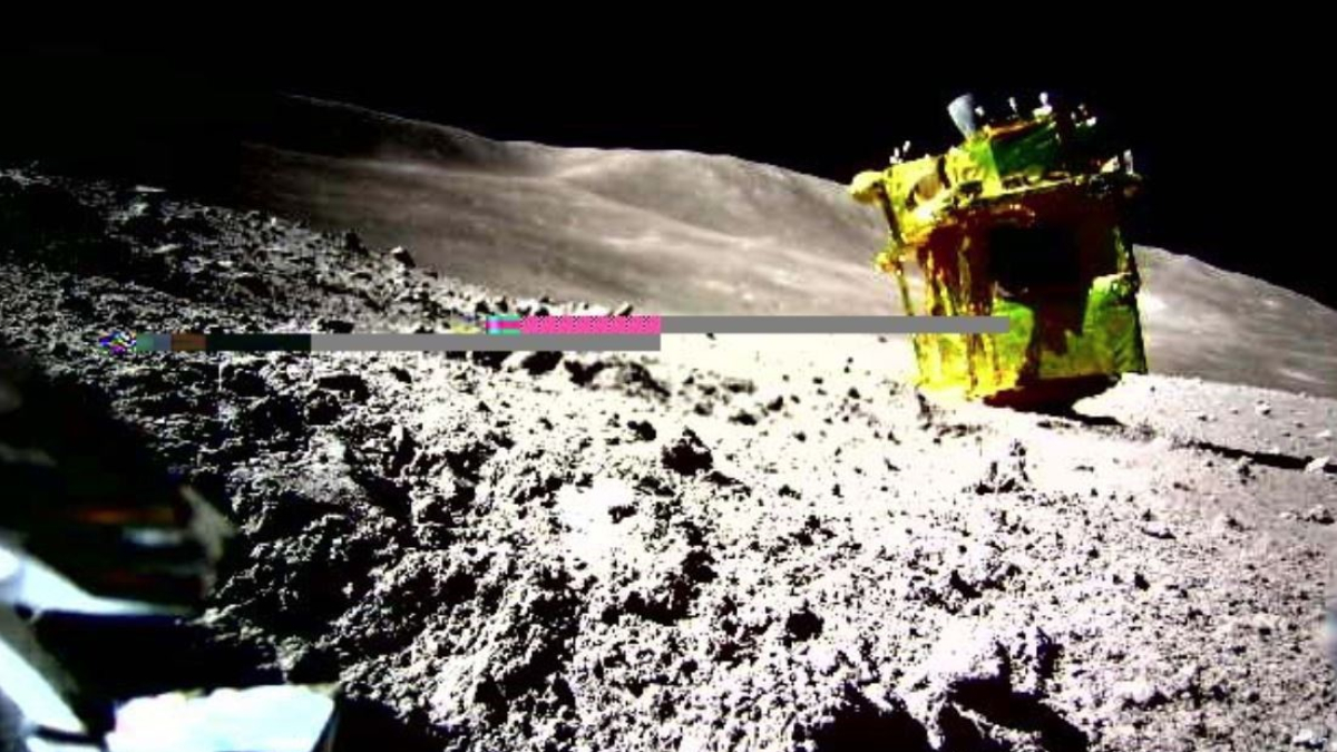 El módulo SLIM en la Luna. JAXA