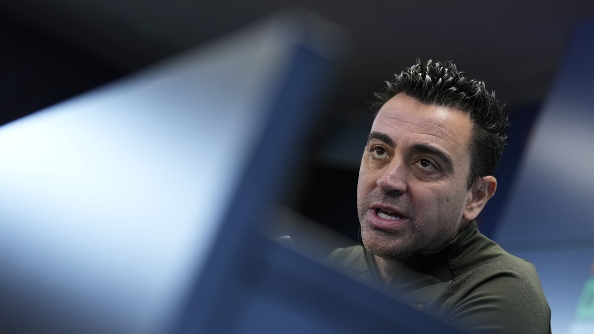 Xavi Hernández, ayer durante la rueda de prensa previa al Villarreal-Barça. - EFE/ALEJANDRO GARCÍA