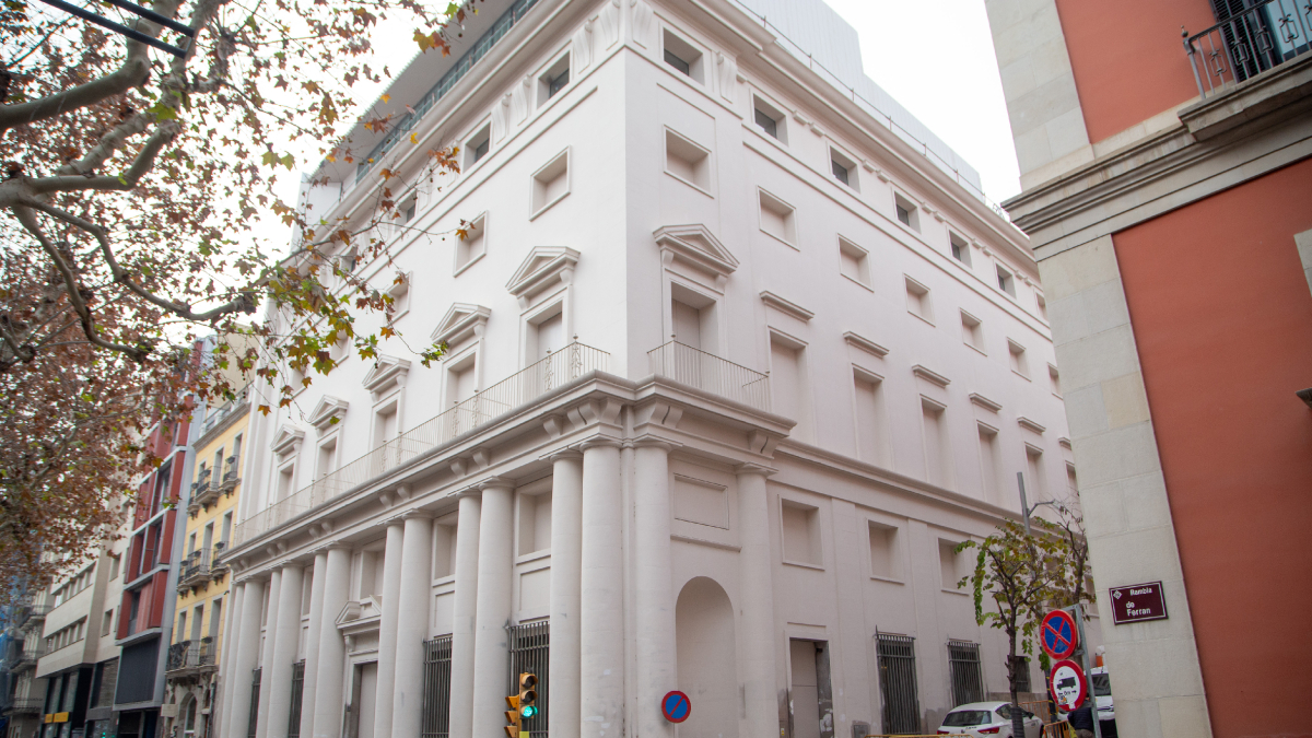 La nova façana del nou Museu Morera d’Art Modern i Contemporani, a la rambla Ferran. - JORDI ECHEVARRIA