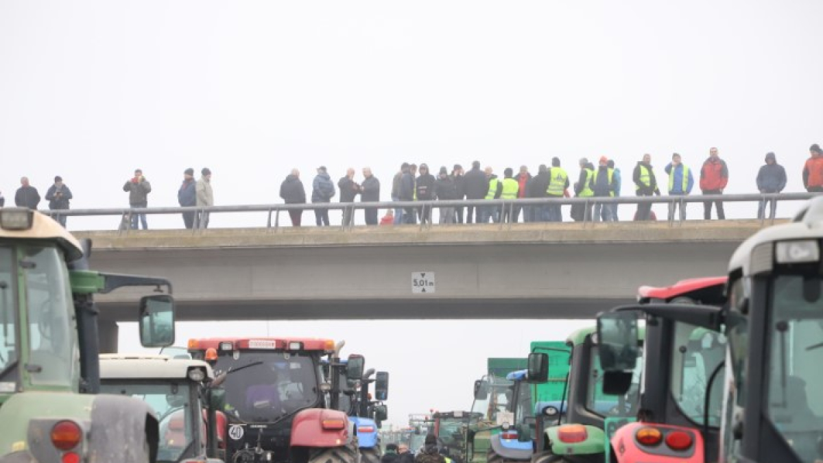 Imatges dels talls de carreteres dels pagesos per exigir solucions a la seua greu crisi