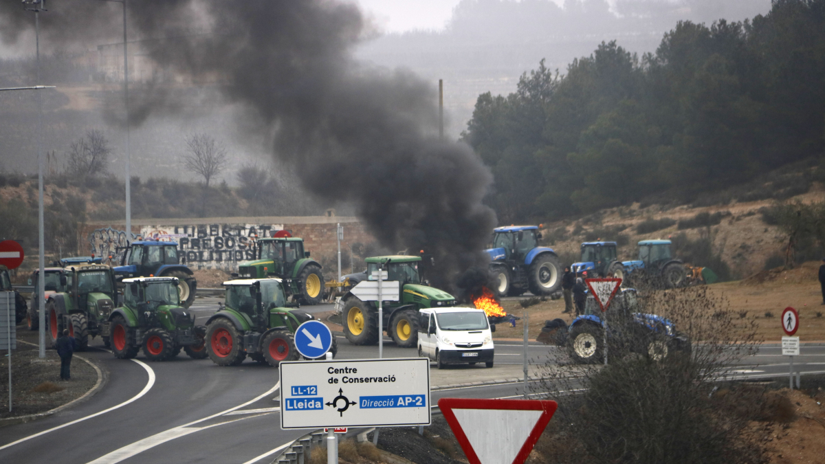 Una imatge de les últimes protestes els agricultors a Lleida