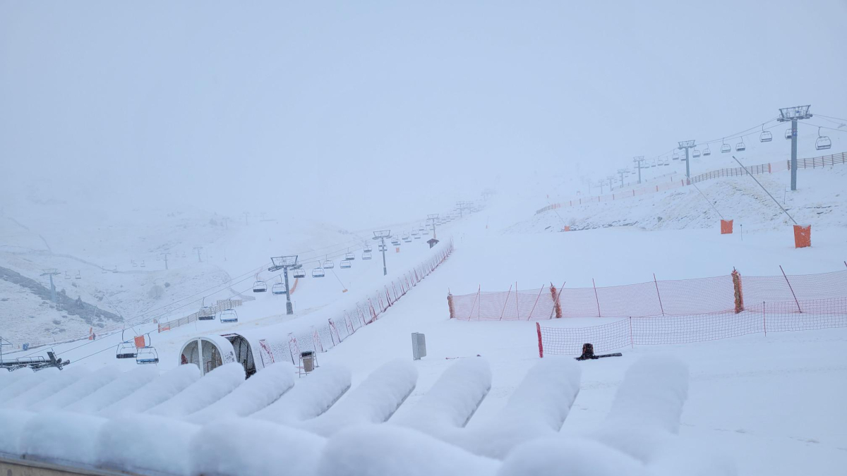 La neu que va caure ahir a l’estació de Boí Taüll. - BOÍ TAÜLL