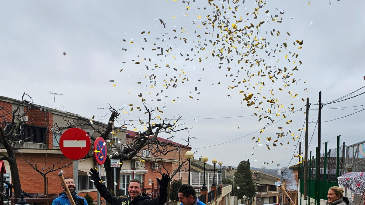 Norbert Lloberas, tras finalizar su reto de correr durante 24 horas en Albesa.
