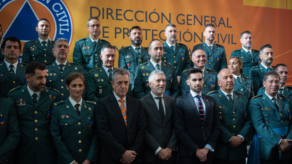 Marlaska, ahir en una entrega de medalles de Protecció Civil. - EFE