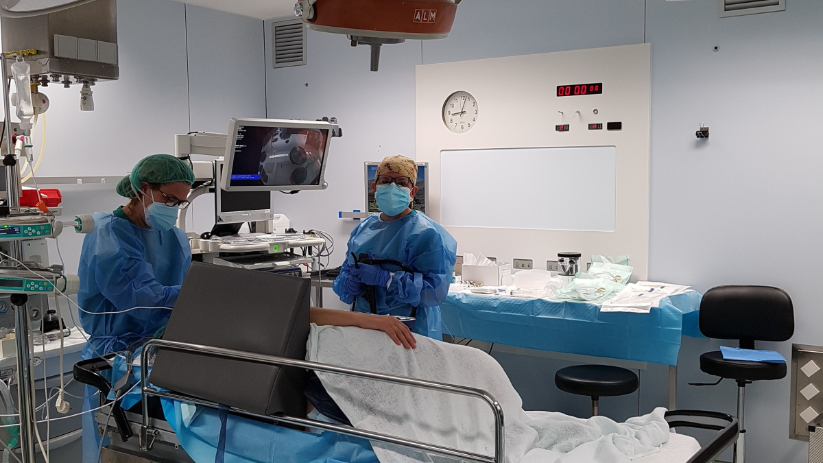 Una intervenció quirúrgica duta a terme a la Fundació Sant Hospital de la Seu d'Urgell.