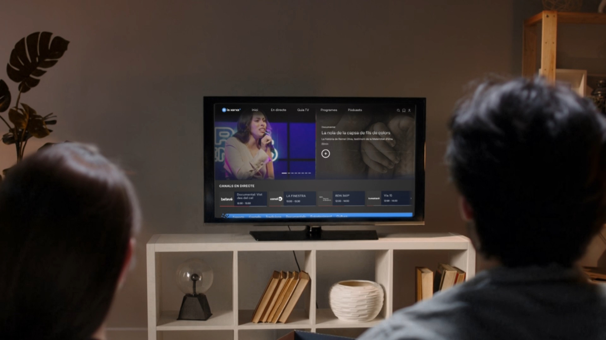 Pantalla de inicio de La Xarxa+ con información sobre uno de sus contenidos. - LA XARXA+