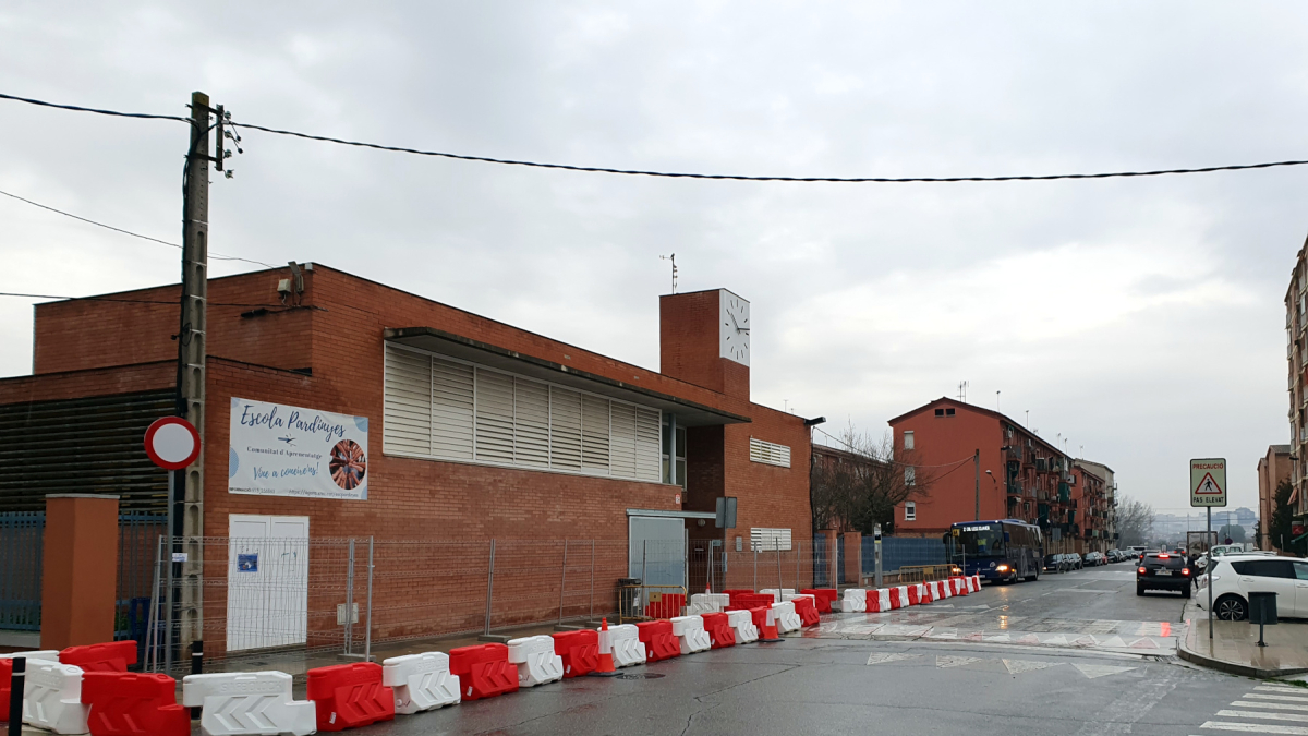 Les obres a l'entorn de l'escola Pardinyes.