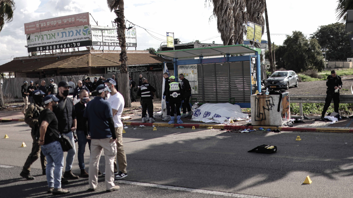 Imagen del lugar del atentado, cerca de Tel Aviv. - ILIA YEFIMOVICH / DPA