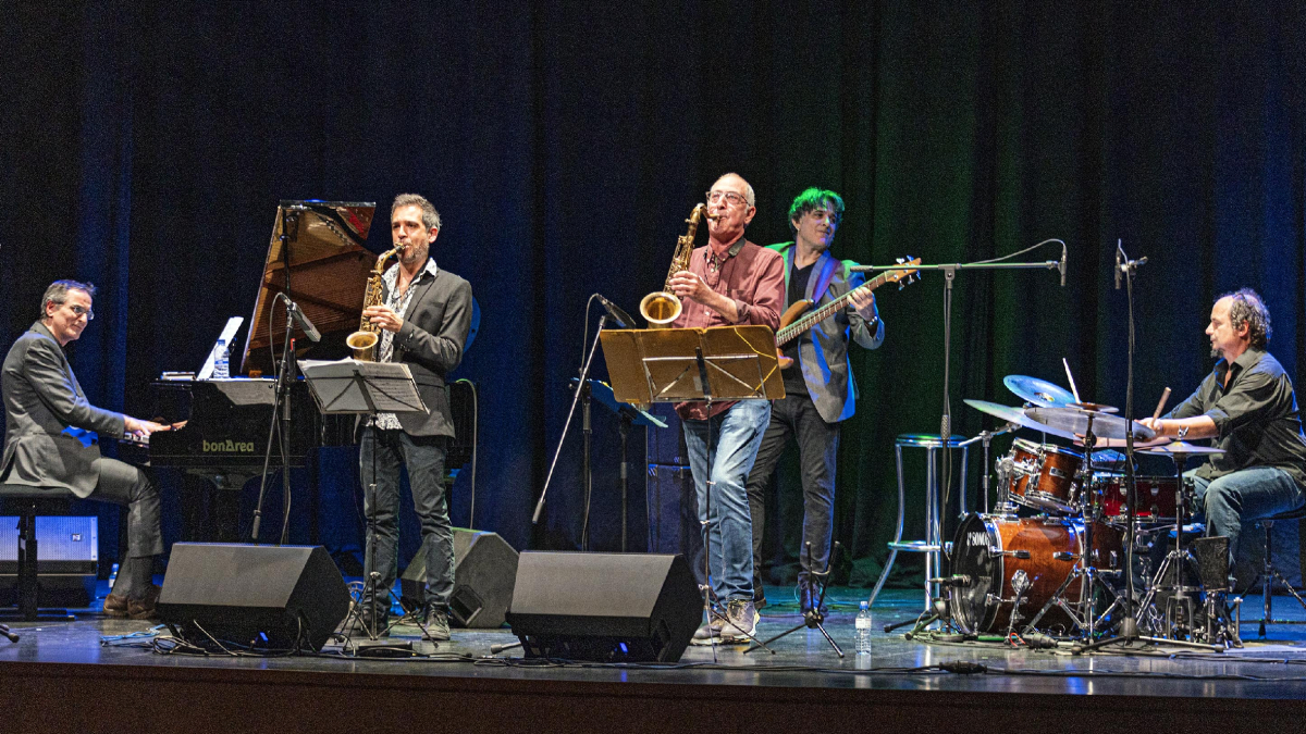 Concert d’adeu del quintet Afroblue, divendres a la nit al renovat Ateneu de Guissona. - XAVIER SANTESMASSES