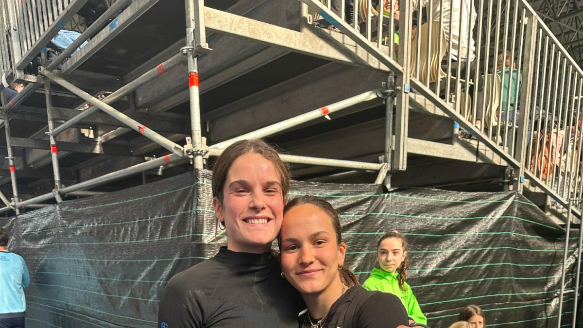 Mar y Berta Segura, ayer en el Estatal de Ourense.