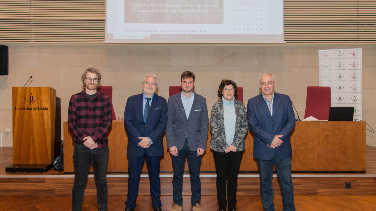 Entrega de la Càtedra Asisa-UdL, ahir al Rectorat