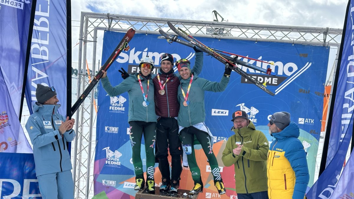 Marc Ràdua, al centre, va ser or en sèniors i en U23.