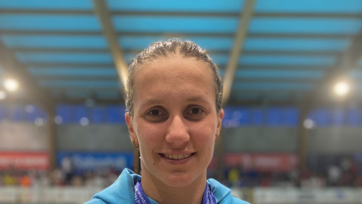 Paula Juste, con el oro logrado el viernes.