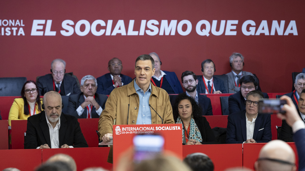 Sánchez durante el Consejo de la Internacional Socialista. - EFE