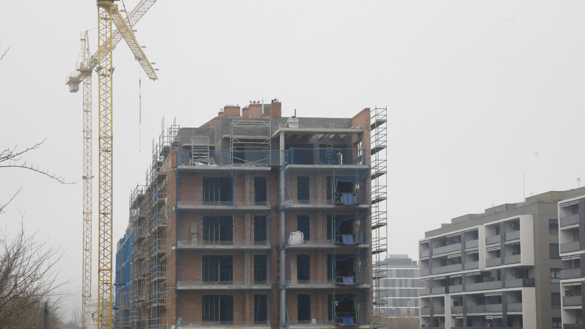 Pisos en construcción en una imagen del mes pasado. - AMADO FORROLLA
