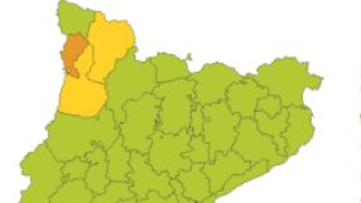 Mapa de riesgo por nieve.