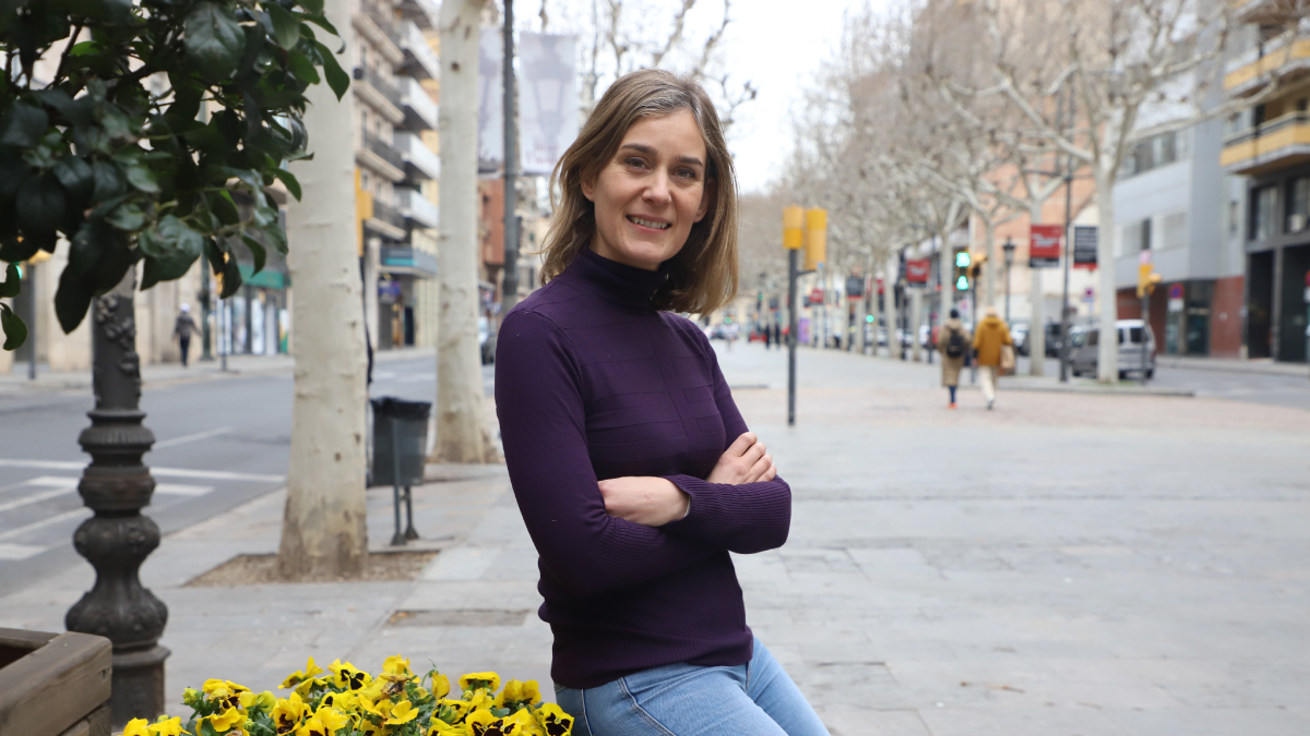 Jéssica Albiach, ahir a Lleida. - MAGDALENA ALTISENT