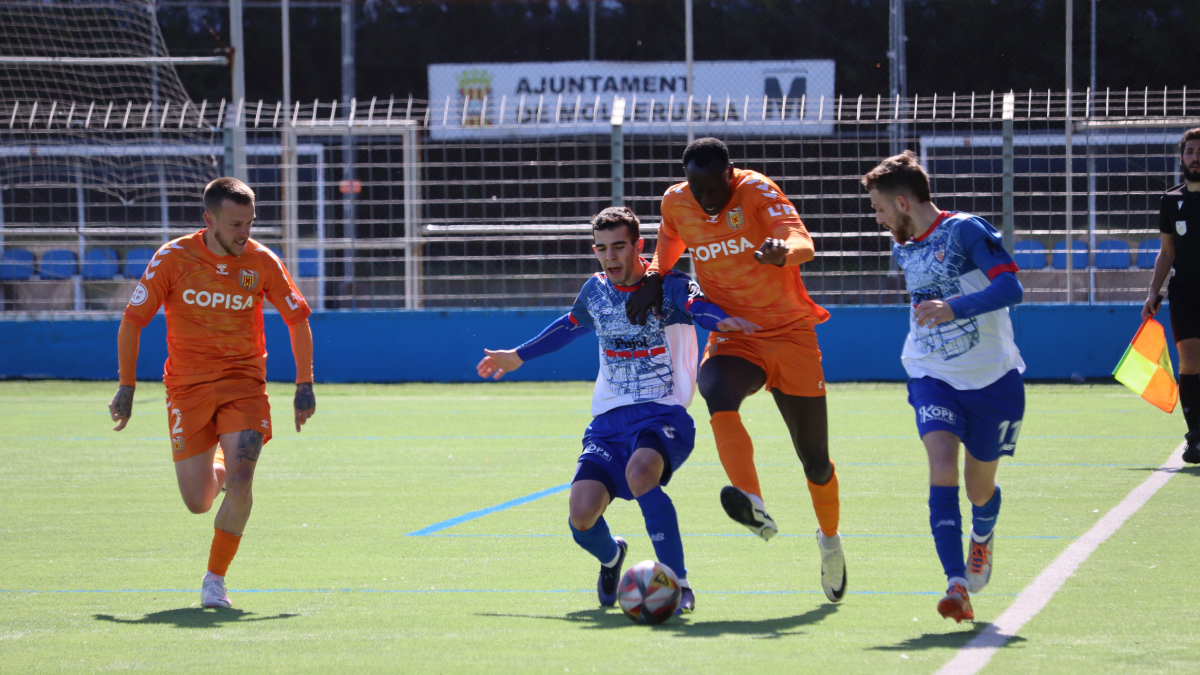 Joel Garrofé en la celebración de su primer gol en la categoría con el primer equipo. - ALBA RIVERA