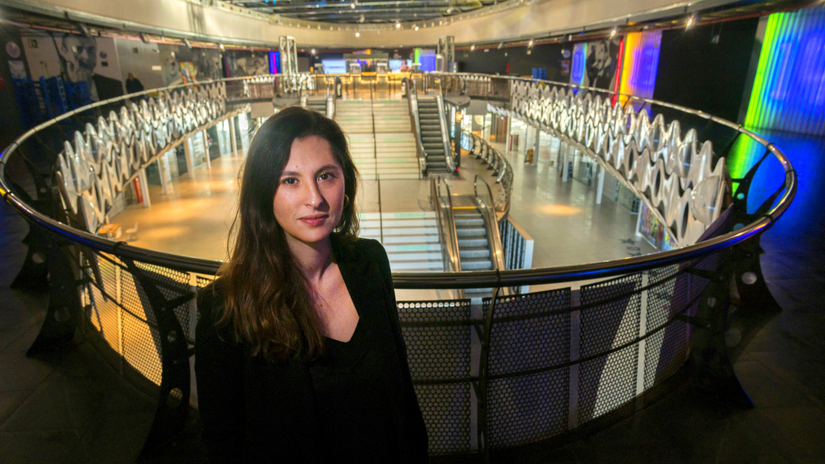 Montse Cortada. És la gran de tres germanes i la cara visible del grup JCA Cinemes