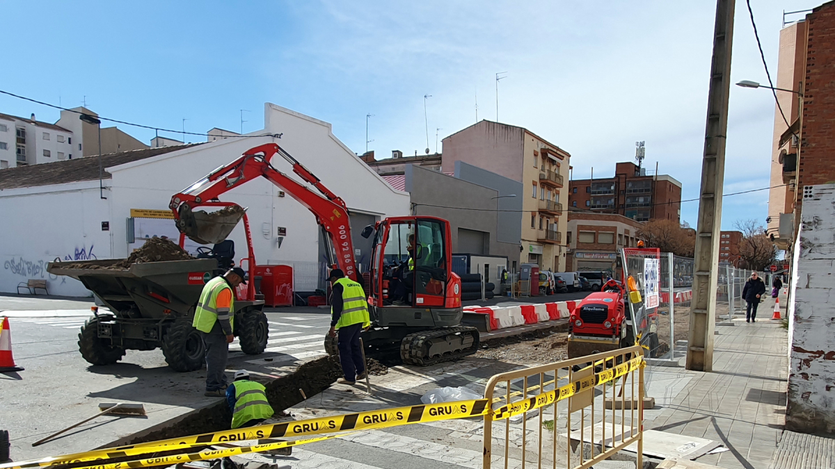 El tall de trànsit és per ampliar voreres i fer passos elevats a Anastasi Pinós i Jeroni Pujades. - AJUNTAMENT DE LLEIDA