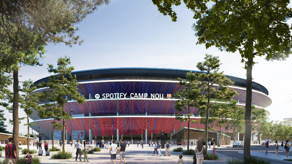 Aspecte que presentarà l’exterior de l’Spotify Camp Nou. - FC BARCELONA