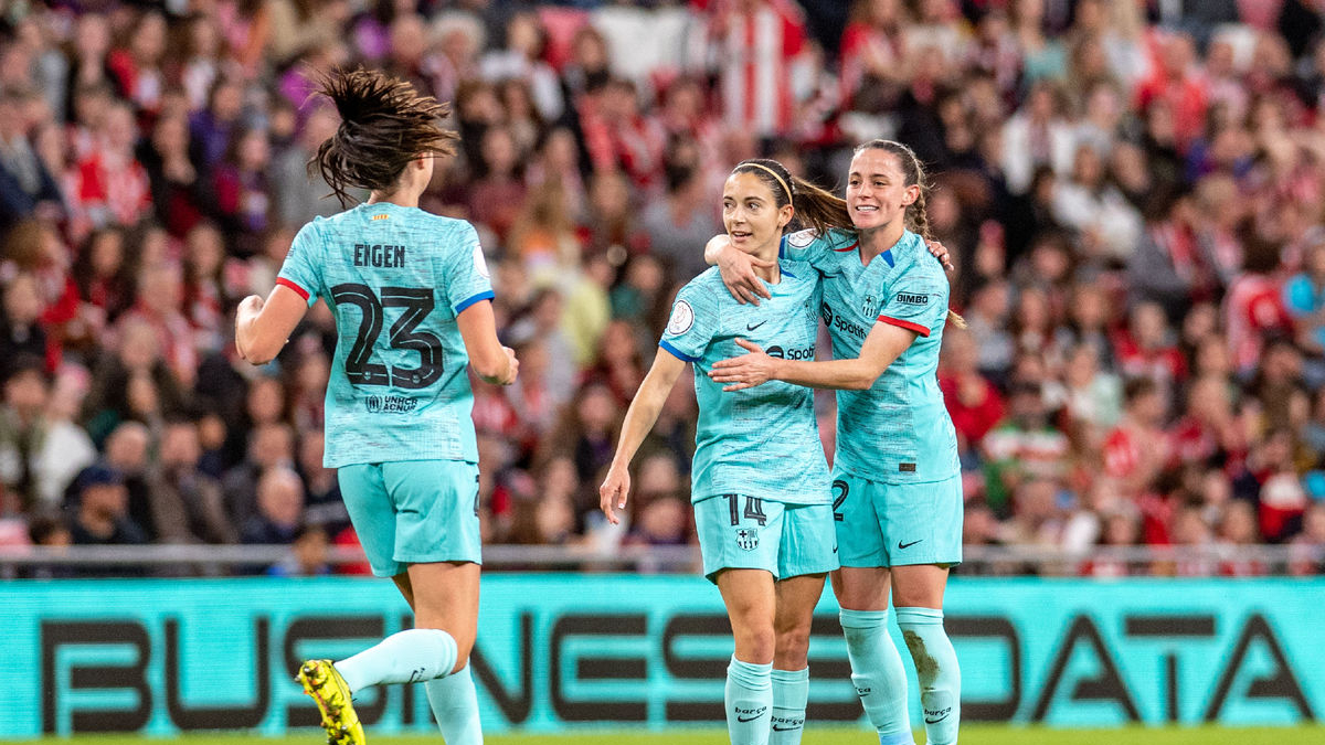 Aitana Bonmatí, ahir després d’anotar un dels seus dos gols. - EFE/ JAVIER ZORRILLA