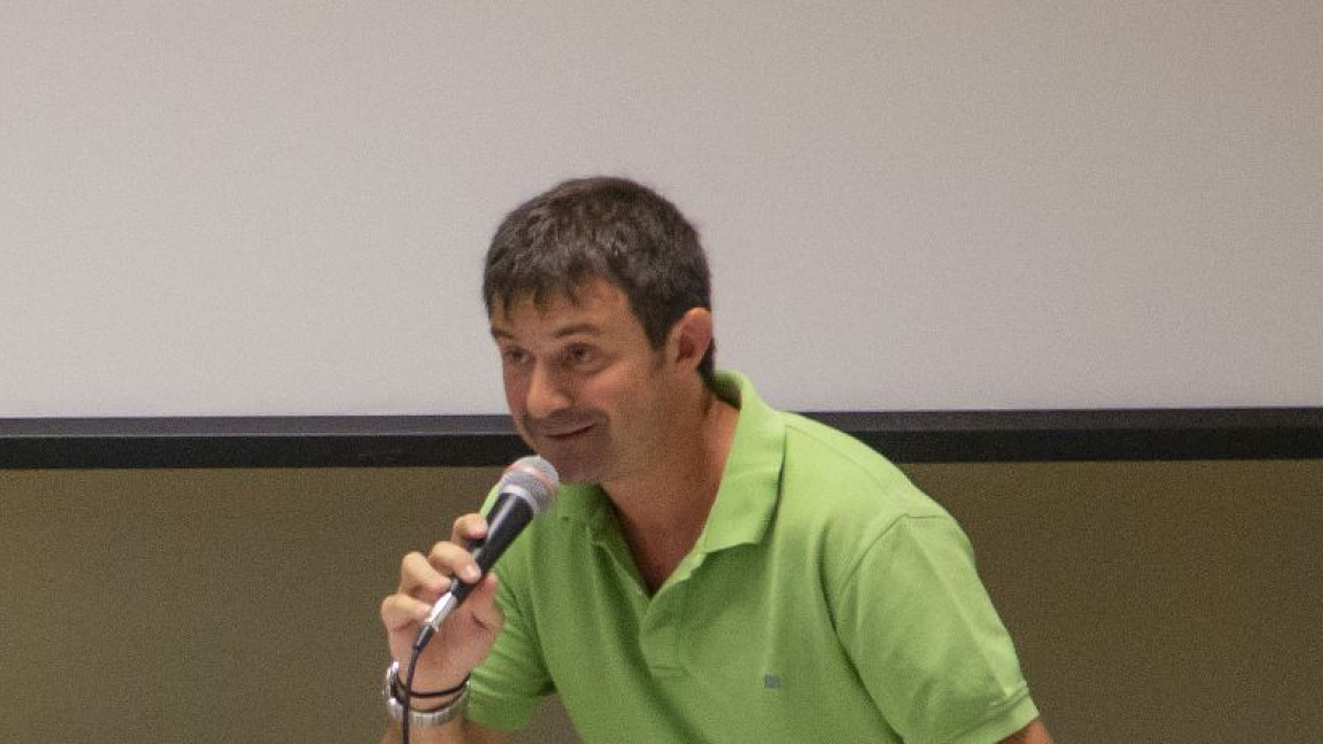 Josep Solsona, durante un acto en Puigverd de Lleida.