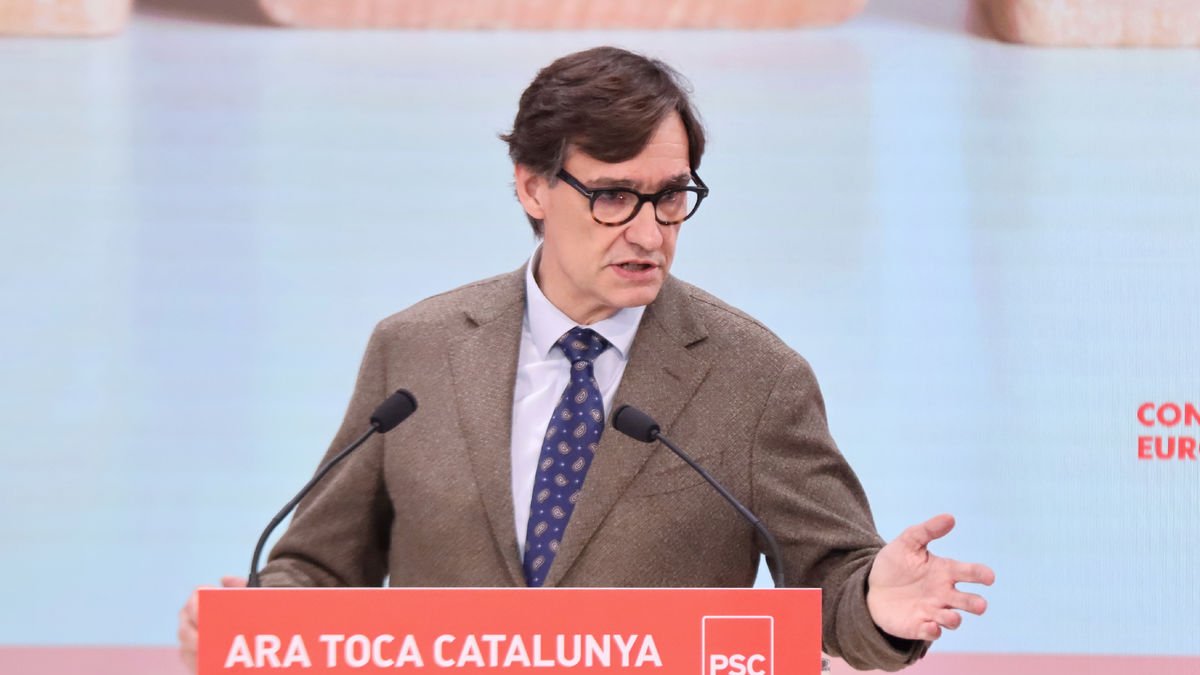 Imagen de Salvador Illa en un acto de los socialistas catalanes el pasado viernes. - NICO TOMÁS/ACN