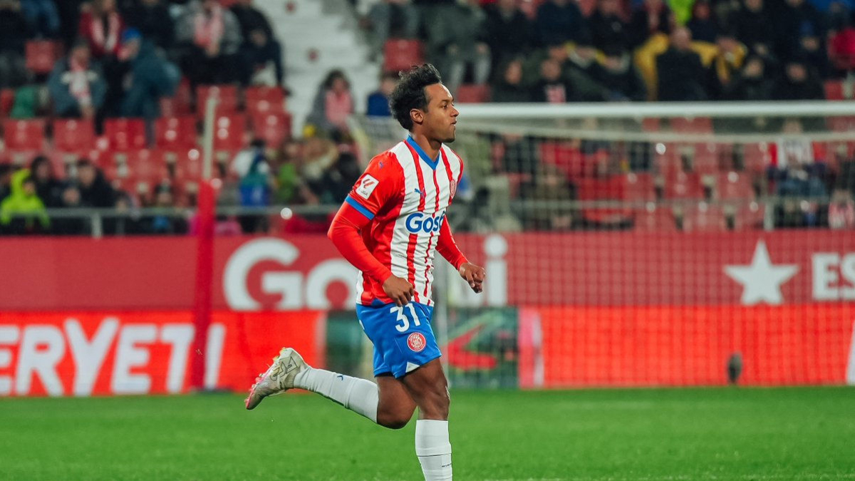 El leridanu Jastin García, en el partido del pasado sábado entre el Girona y Osasuna.
