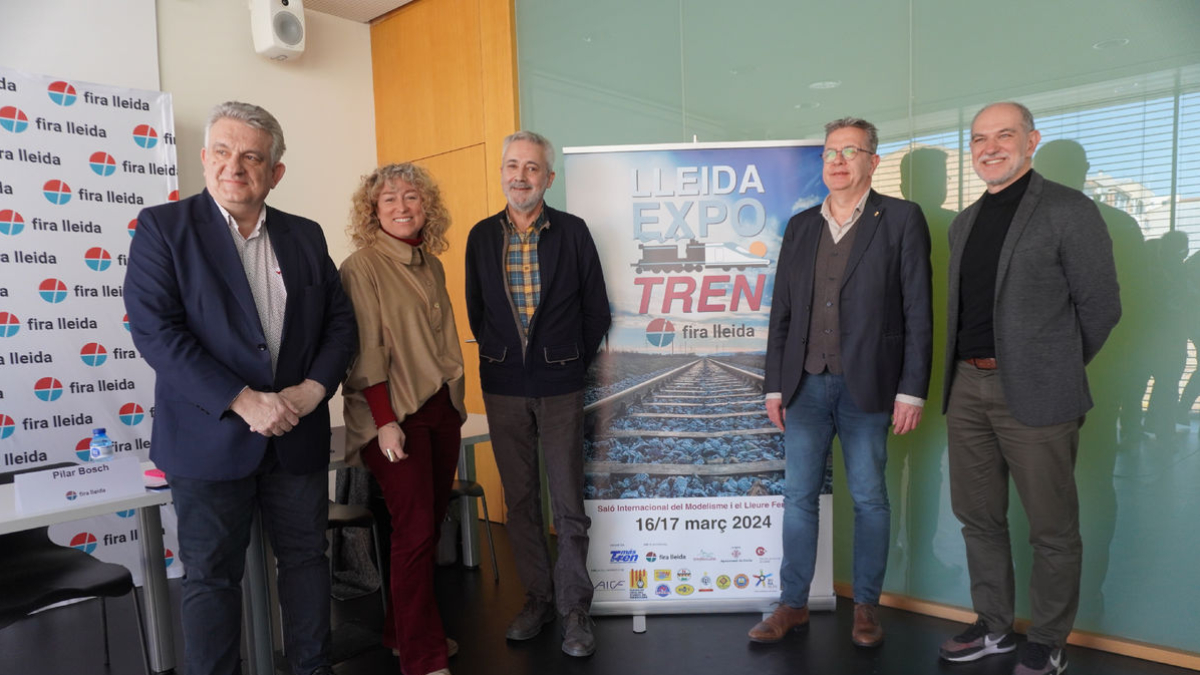 La presentació de Lleida Expo Tren, ahir a la Llotja. - PAERIA