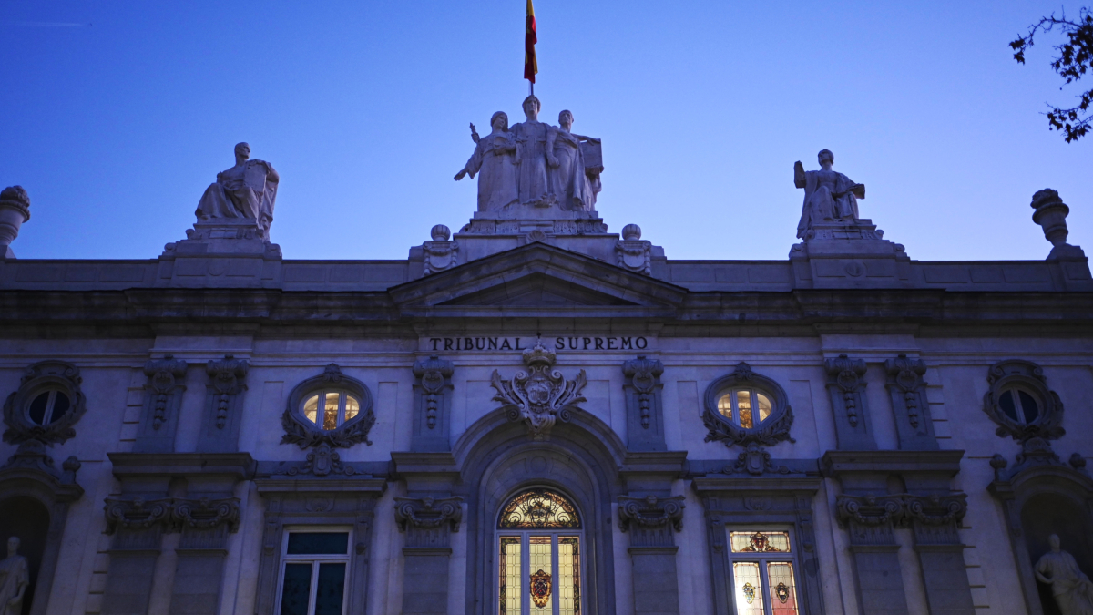 La fachada de la sede del Tribunal Supremo.